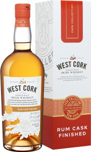 Виски West Cork Small Batch Rum Cask Finished Single Malt Irish Whiskey (gift box) 0.7 л