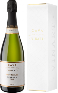 Игристое вино "Vinart" Vintage Reserva Extra Brut, Cava DO, 2019, gift box