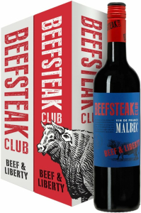 Вино "Beefsteak Club" Beef & Liberty, Malbec Demi-Sec, 2019, gift box