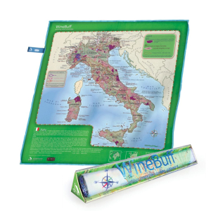 Салфетка из микрофибры для натирки стекла Soiree Home Italy Wine Map