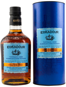 Виски "Edradour" 21 Years Old, Barolo Cask Finish, 1999, in tube, 0.7 л