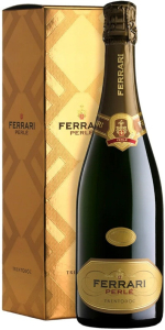 Игристое вино Ferrari, "Perle" Brut, Trento DOC, 2016, gift box