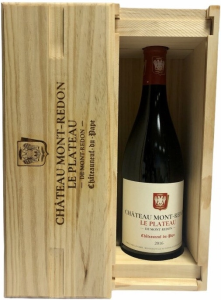 Вино "Le Plateau de Mont-Redon", Chateauneuf-du-Pape AOC, 2016, wooden box