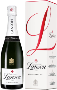 Шампанское Lanson, Le White Label Sec, gift box