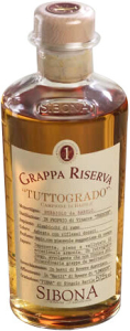 Граппа Sibona. Grappa Riserva "Tuttogrado" Barbaresco, 0.5 л