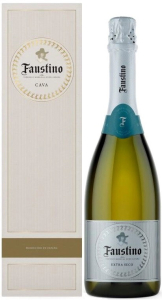 Игристое вино Cava Faustino Extra Seco, gift box