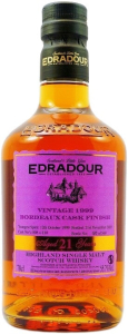 Виски "Edradour" 21 Years Old, Bordeaux Cask Finish, 1999, 0.7 л
