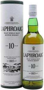 Виски "Laphroaig" 10 years old, in tube, 0.7 л