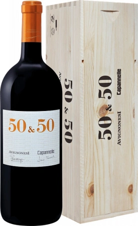 Вино Avignonesi-Capannelle, "50 & 50", Toscana IGT, 2018, wooden box, 1.5 л