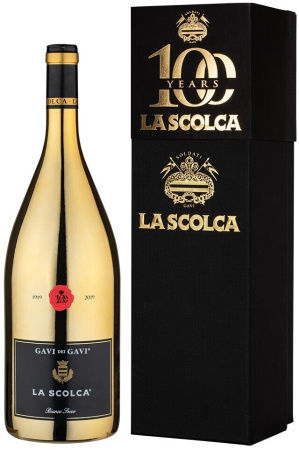 Вино La Scolca, Gavi di Gavi DOCG, 2020, gift box "Golden", 1.5 л