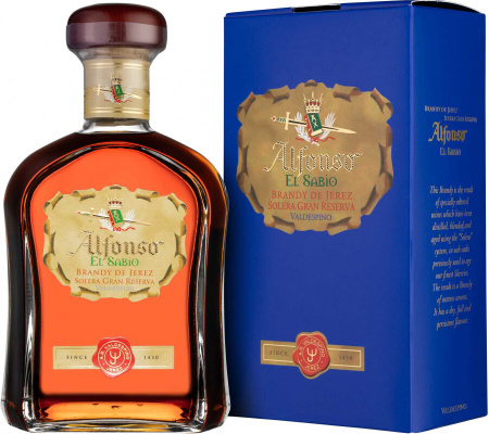 Бренди Brandy Valdespino Gran Reserva Alfonso el Sabio, gift box, 0.7 л