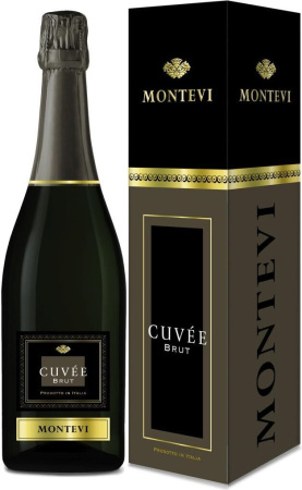 Игристое вино "Montevi" Cuvee Brut, gift box