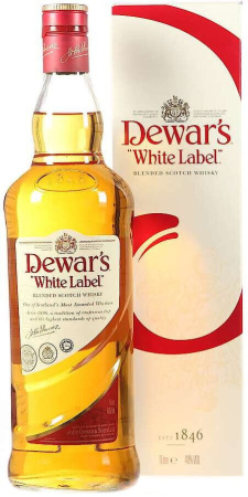 Виски "Dewars" White Label, gift box, 0.75 л