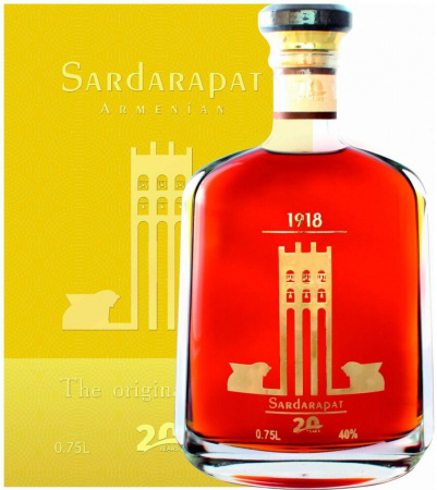 Коньяк "Sardarapat" 20 Years Old, gift box, 750 мл