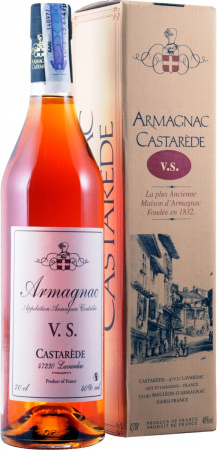 Арманьяк Castarede, "Castarede" VS, Armagnac AOC, gift box, 0.7 л