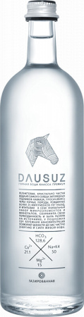 Вода "Даусуз" Газированная, в стеклянной бутылке, 0.85 л