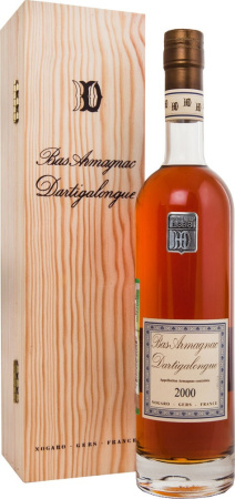 Арманьяк Dartigalongue, Bas Armagnac AOC, 2000, wooden box, 0.5 л