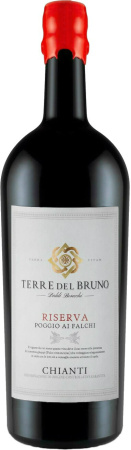 Вино Terre del Bruno, Riserva "Poggio ai Falchi", Chianti DOCG, 2018, 3 л