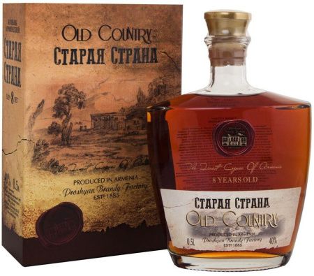 Коньяк "Old Country" 8 Years Old, gift box, 500 мл