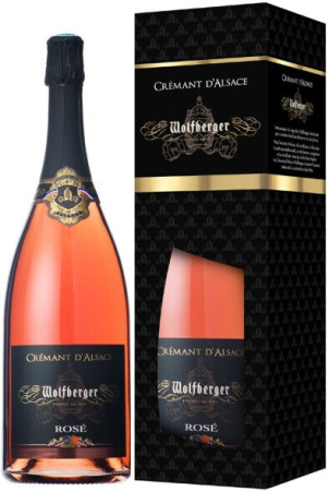 Игристое вино Wolfberger, Cremant dAlsace AOC Rose, 2019, gift box