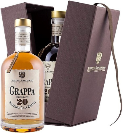 Граппа "Monte Sabotino" Selezione Gran Riserva 20 Anni, gift box, 0.7 л