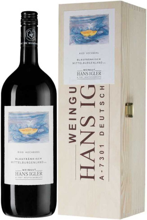 Вино Hans Igler, Blaufrankisch Ried Hochberg, Mittelburgenland DAC, 2018, wooden box, 1.5 л