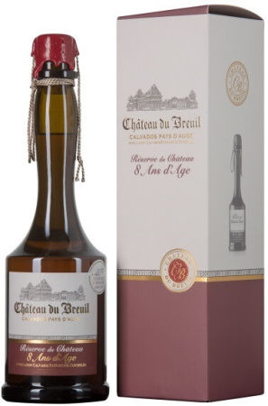 Кальвадос "Reserve du Chateau" 8 Ans, Pays d'Auge AOC, gift box, 0.7 л