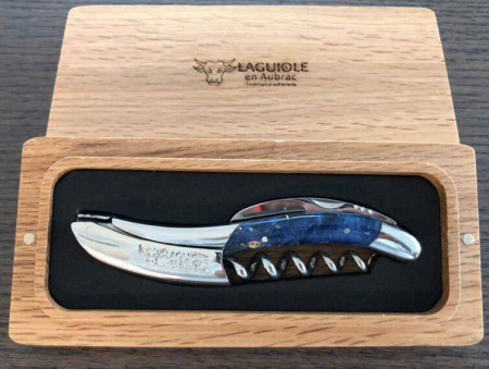 Штопор Laguiole, "Sommelier" Corkscrew, Blue Maple