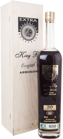 Коньяк "King Pap" 20 Years Old, wooden box, 3 л