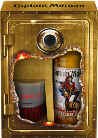 Ром "Captain Morgan" Spiced Gold, gift box with mug, 0.7 л