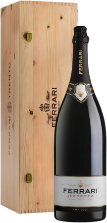 Игристое вино Ferrari Brut, Trento DOC, wooden box, 3 л