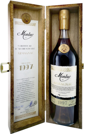 Арманьяк "Monluc" Armagnac AOC, 1997, wooden box, 0.7 л