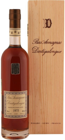 Арманьяк Dartigalongue, Bas Armagnac AOC, 1975, wooden box, 0.5 л