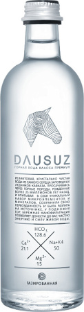 Вода "Даусуз" Газированная, в стеклянной бутылке, 0.5 л