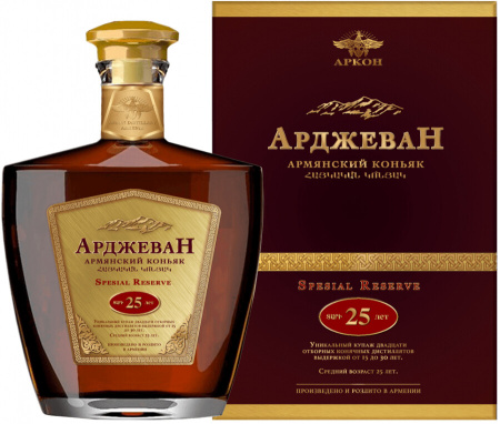 Коньяк Arcon, "Arjevan" Special Reseve, 25 Years Old, gift box, 0.7 л