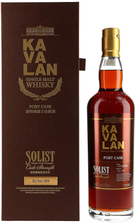 Виски Kavalan, "Solist" Port Cask (56,3%), gift box, 0.7 л