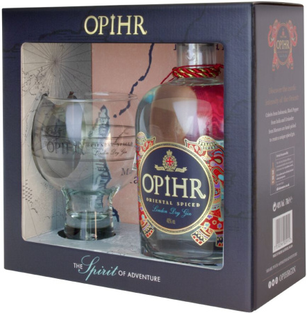 Джин "Opihr" Oriental Spiced Gin, gift box with glass, 0.7 л