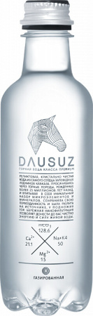 Вода "Даусуз" Газированная, в пластиковой бутылке, 0.33 л