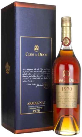 Арманьяк "Cles des Ducs" Millesime, Armagnac AOC, 1970, gift box, 0.7 л