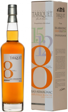 Арманьяк Chateau du Tariquet "Folle Blanche" 8 years, Bas-Armagnac AOC, gift box, 0.7 л