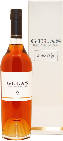 Арманьяк Gelas, Bas Armagnac 8 ans, gift box, 0.7 л