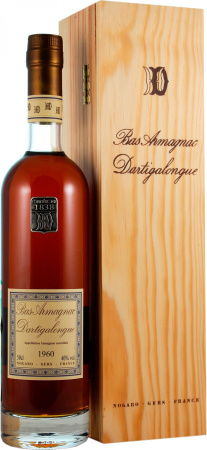 Арманьяк Dartigalongue, Bas Armagnac AOC, 1960, wooden box, 0.5 л