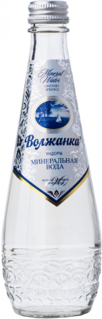 Вода "Волжанка" минеральная газированная, в стеклянной бутылке, 0.33 л