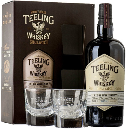 Виски Teeling, Irish Whiskey, gift set with 2 glasses, 0.7 л