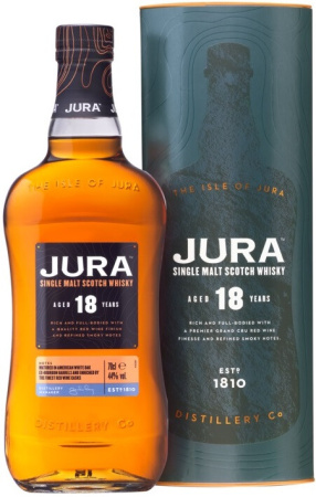 Виски Isle Of Jura 18 years old, gift box, 0.7 л