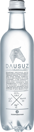 Вода "Даусуз" Газированная, в пластиковой бутылке, 0.5 л