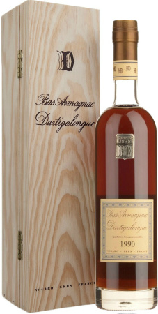 Арманьяк Dartigalongue, Bas Armagnac AOC, 1990, wooden box, 0.5 л