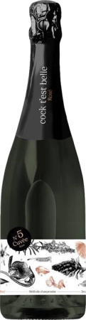 Игристое вино "Cock test belle" Cuvee №5 Rose Extra Brut, 2019