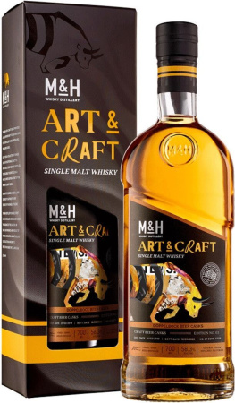 Виски M&H, "Art & Craft" Doppelbock Beer Casks, gift box, 0.7 л