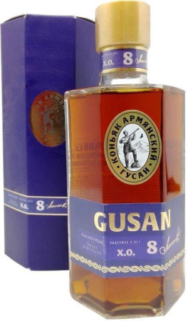 Коньяк "Gusan" 8 Years Old, gift box, 500 мл